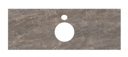 Столешница для накладных раковин Kerama Marazzi Plaza 120 см, парнас пепельный лаппатированный, PL1.VT280120