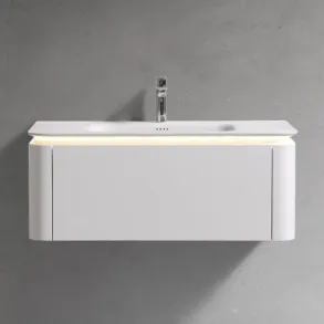 Тумба с раковиной Black&White Universe 100 см, U925.1000, матовый молочный белый