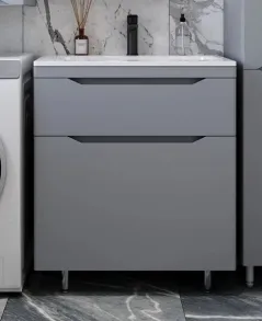 Тумба под раковину Style Line Марелла 70 Люкс Plus СС-00002400, напольная, антискрейтч серый