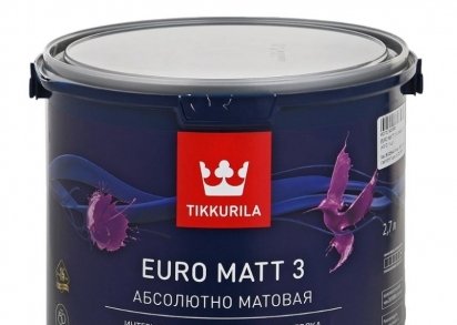Краска Тиккурила (Tikkurila) интерьерная EURO MATT 3 A гл/мат 0,9л