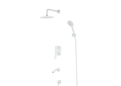 Душевая система Lemark Bronx LM3722MW, белый матовый