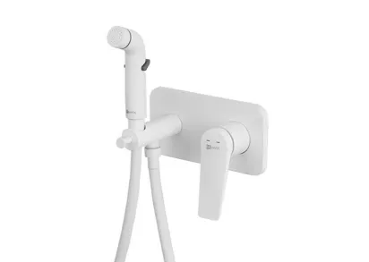 Гигиенический душ Lemark Bronx LM3720MW со смесителем, белый матовый