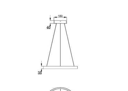 Подвесной светодиодный светильник Maytoni Rim MOD058PL-L32BSK